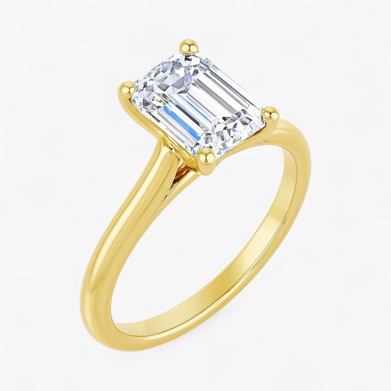 The Timeless Cathedral Solitaire Engagement Ring | Emerald