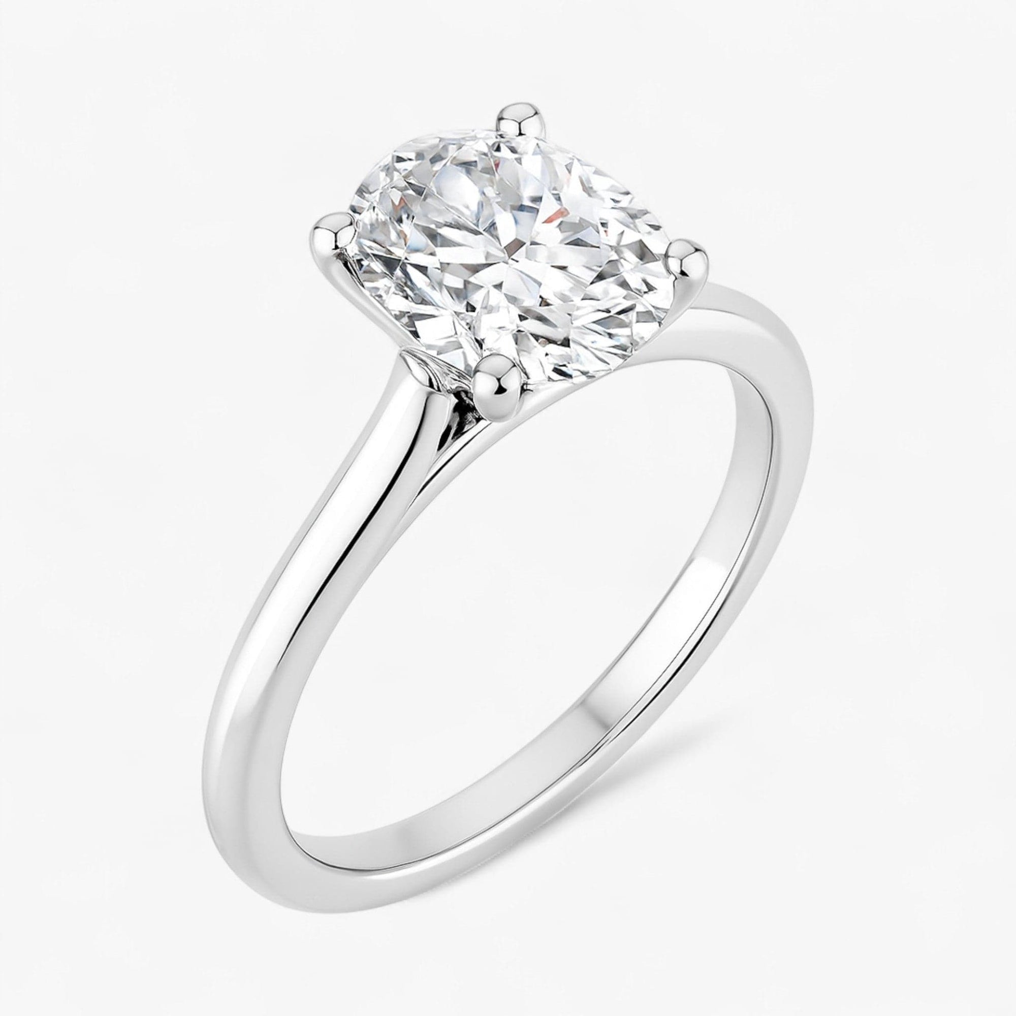 The Timeless Cathedral Solitaire Engagement Ring | Oval