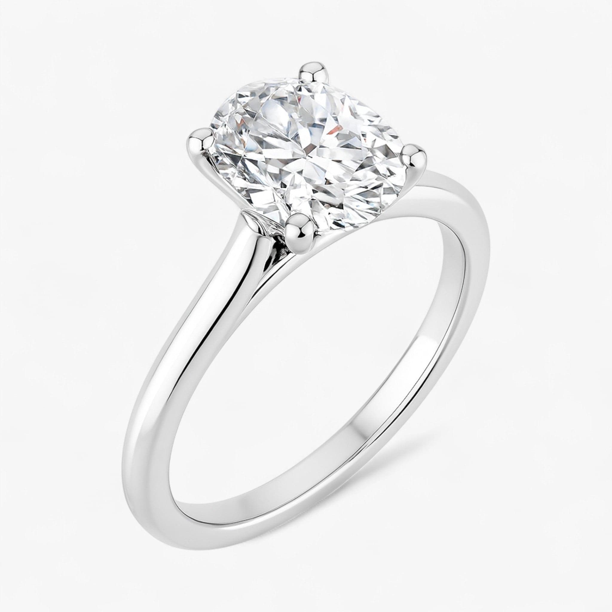 The Timeless Cathedral Solitaire Engagement Ring | Oval