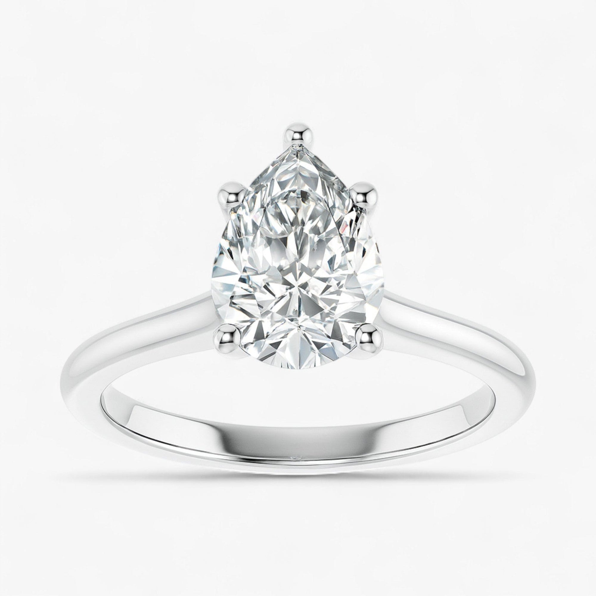 The Timeless Cathedral Solitaire Engagement Ring | Pear
