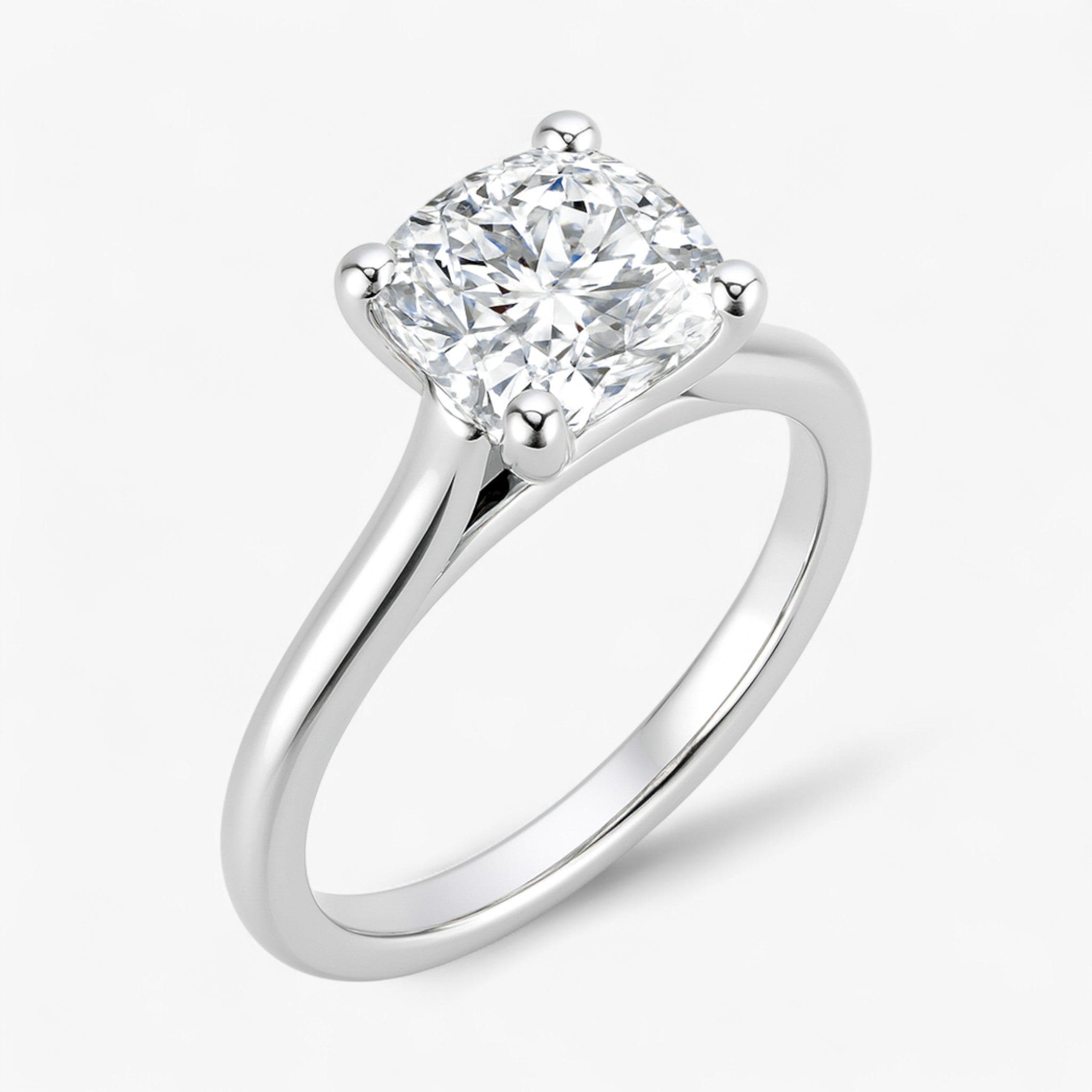 The Timeless Cathedral Solitaire Engagement Ring | Cushion