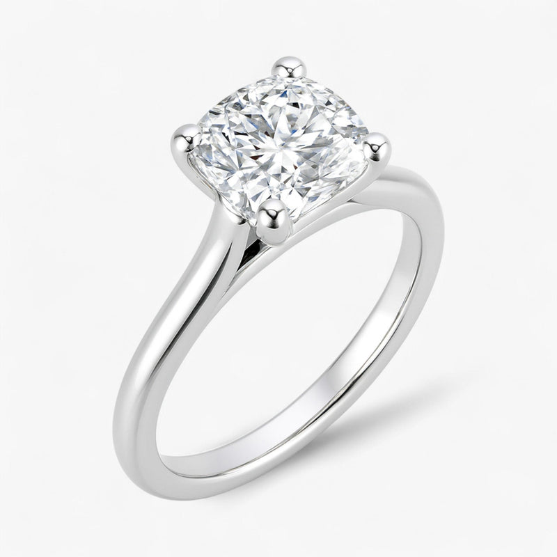 The Timeless Cathedral Solitaire Engagement Ring | Cushion