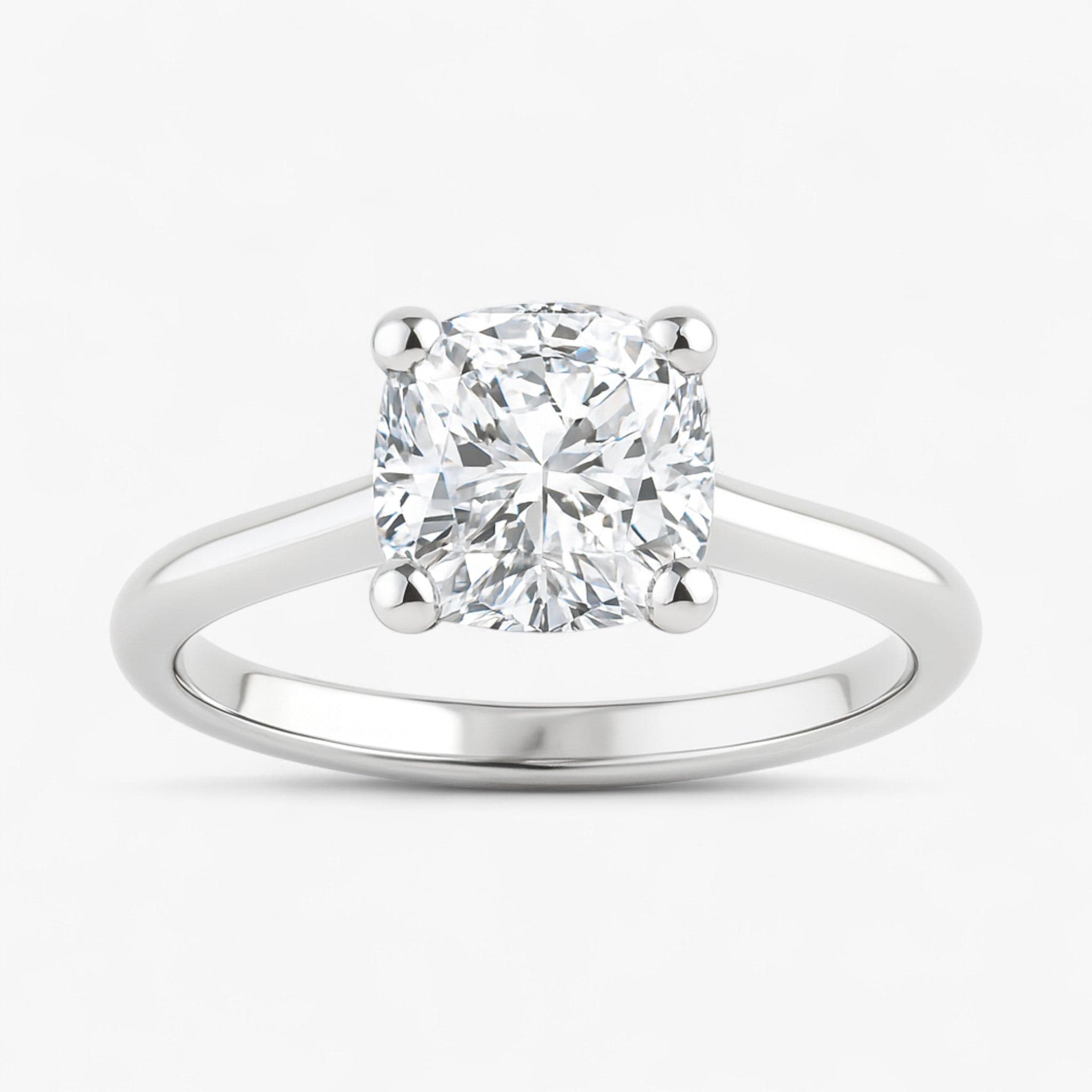 The Timeless Cathedral Solitaire Engagement Ring | Cushion