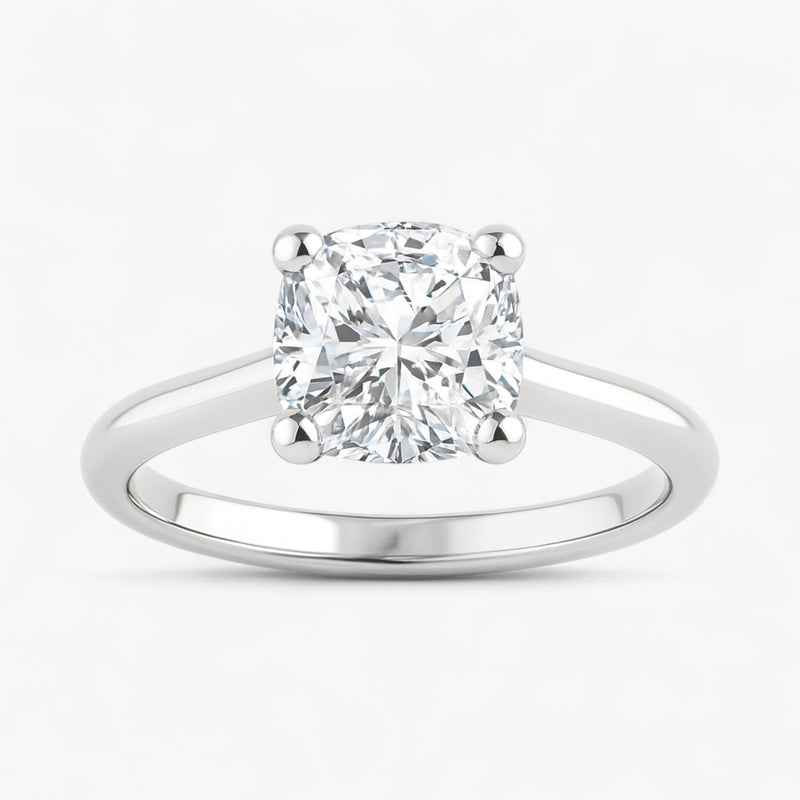 The Timeless Cathedral Solitaire Engagement Ring | Cushion