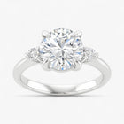 The Signature Side Stone Engagement Ring | Round