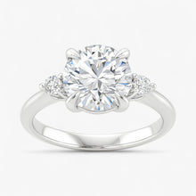 The Signature Side Stone Engagement Ring | Round