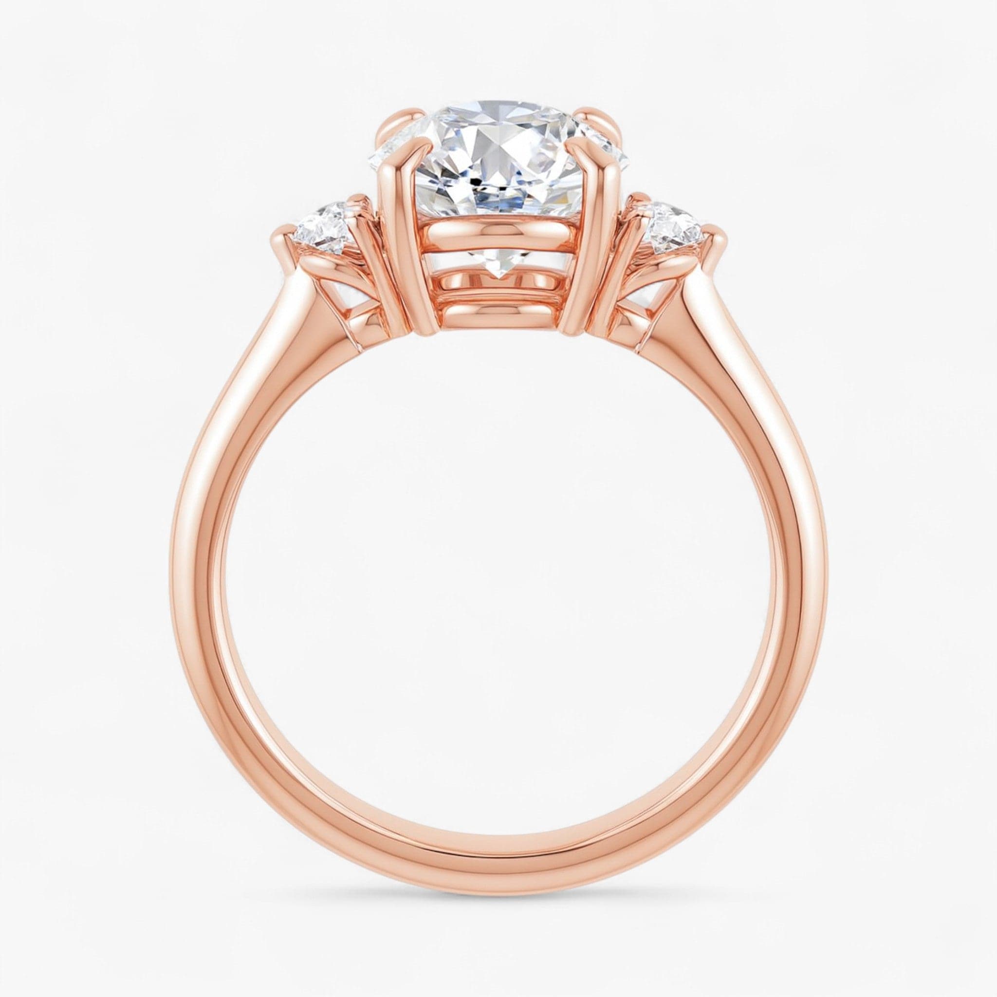 The Signature Side Stone Engagement Ring | Round