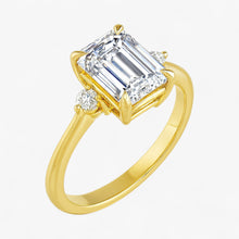 The Signature Side Stone Engagement Ring | Emerald