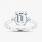 The Signature Side Stone Engagement Ring | Emerald