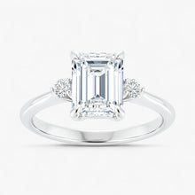 The Signature Side Stone Engagement Ring | Emerald