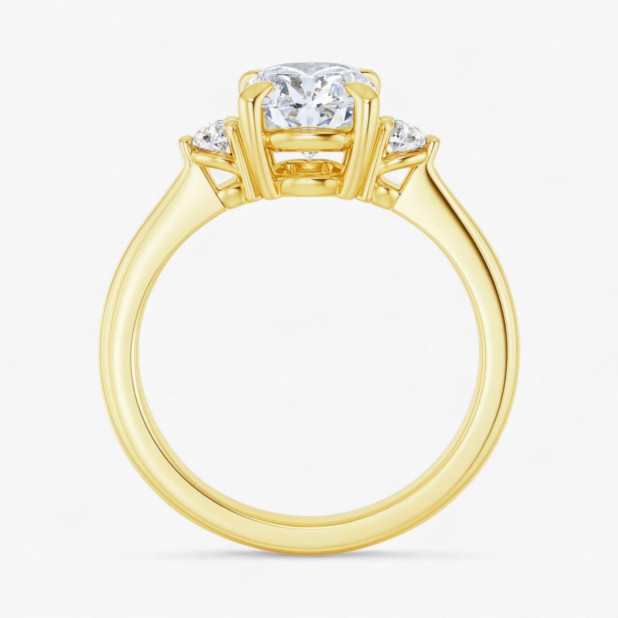 The Signature Side Stone Engagement Ring | Oval