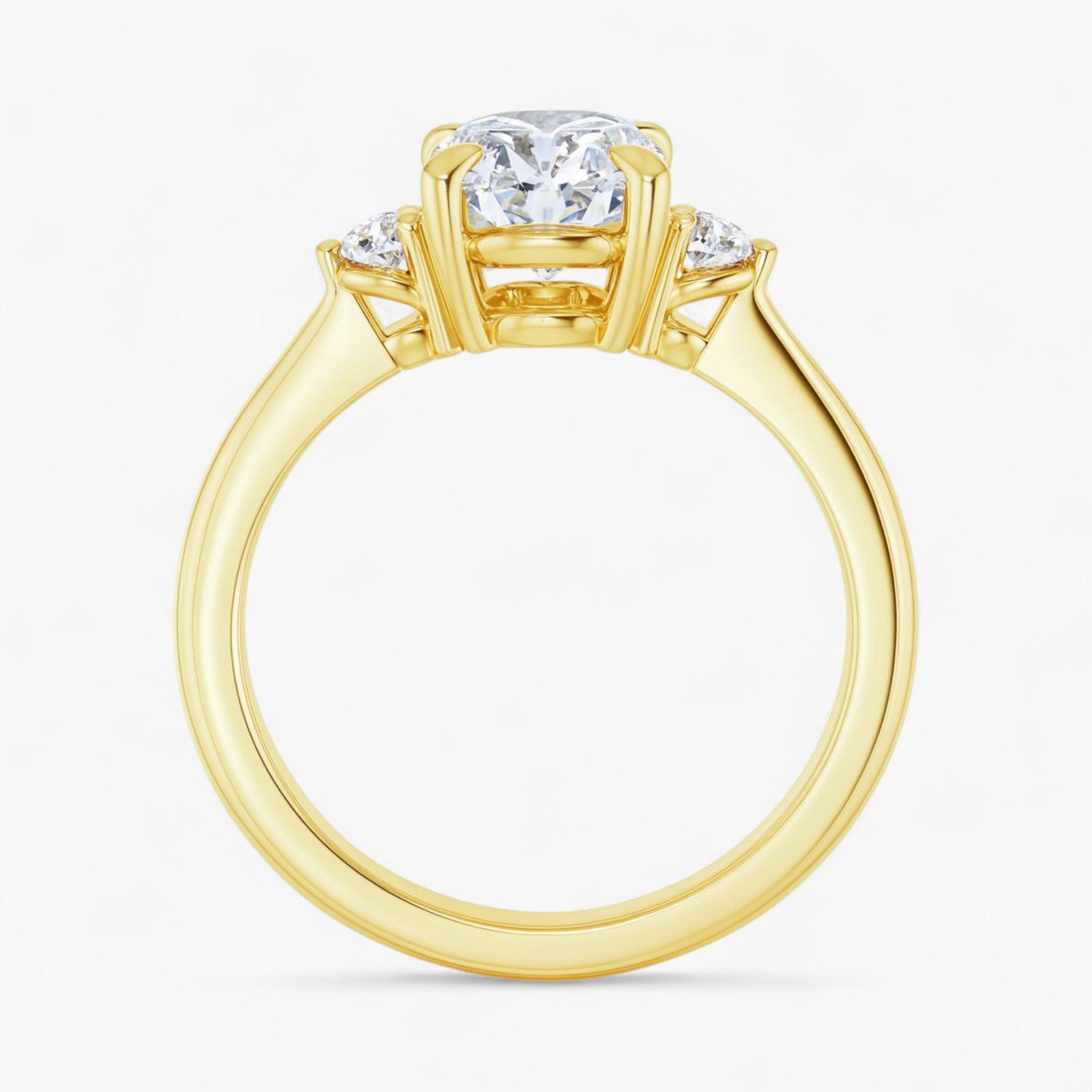 The Signature Side Stone Engagement Ring | Oval