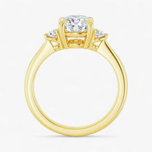 The Signature Side Stone Engagement Ring | Oval