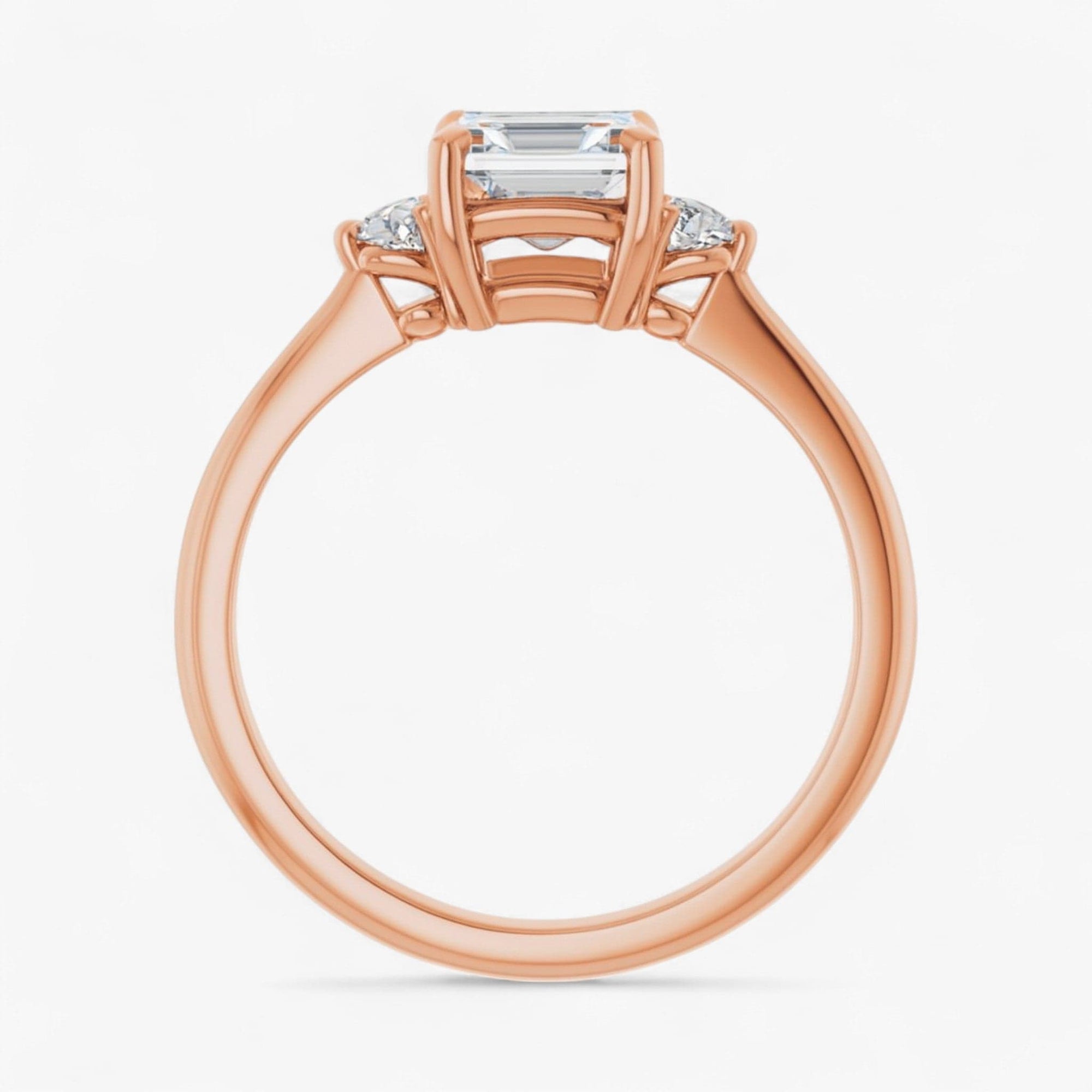 The Signature Side Stone Engagement Ring | Emerald