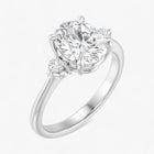 The Signature Side Stone Engagement Ring | Oval