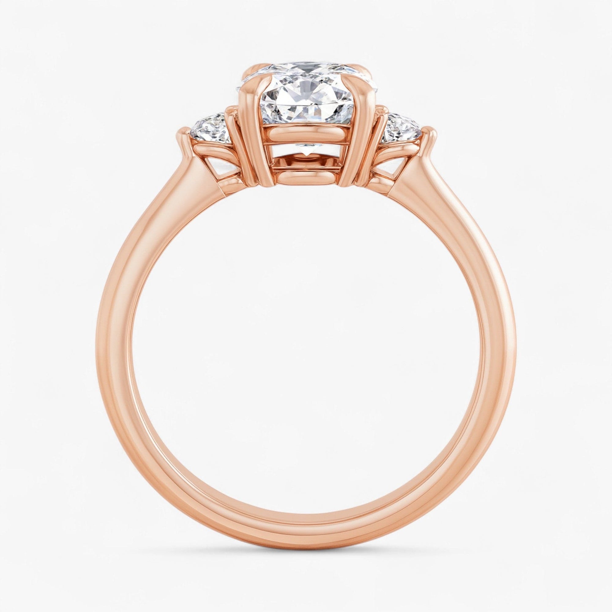 The Signature Side Stone Engagement Ring | Oval