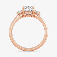 The Signature Side Stone Engagement Ring | Oval