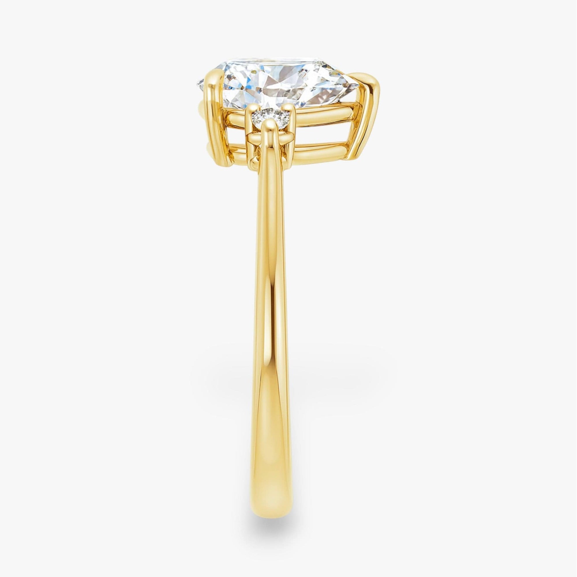 The Signature Side Stone Engagement Ring | Pear
