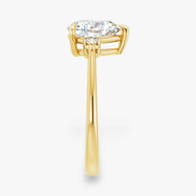 The Signature Side Stone Engagement Ring | Pear