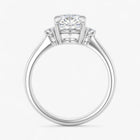 The Signature Side Stone Engagement Ring | Cushion