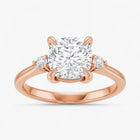 The Signature Side Stone Engagement Ring | Cushion