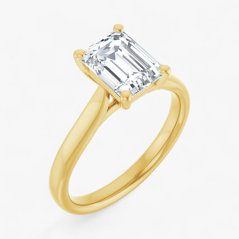 The Signature Cathedral Solitaire Engagement Ring | Emerald