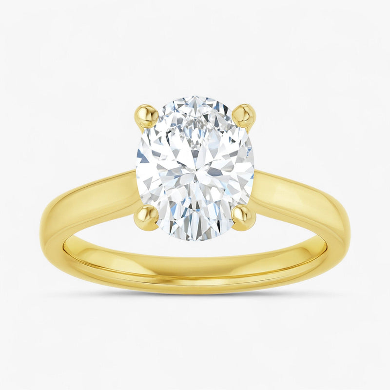 The Signature Cathedral Solitaire Engagement Ring | Oval