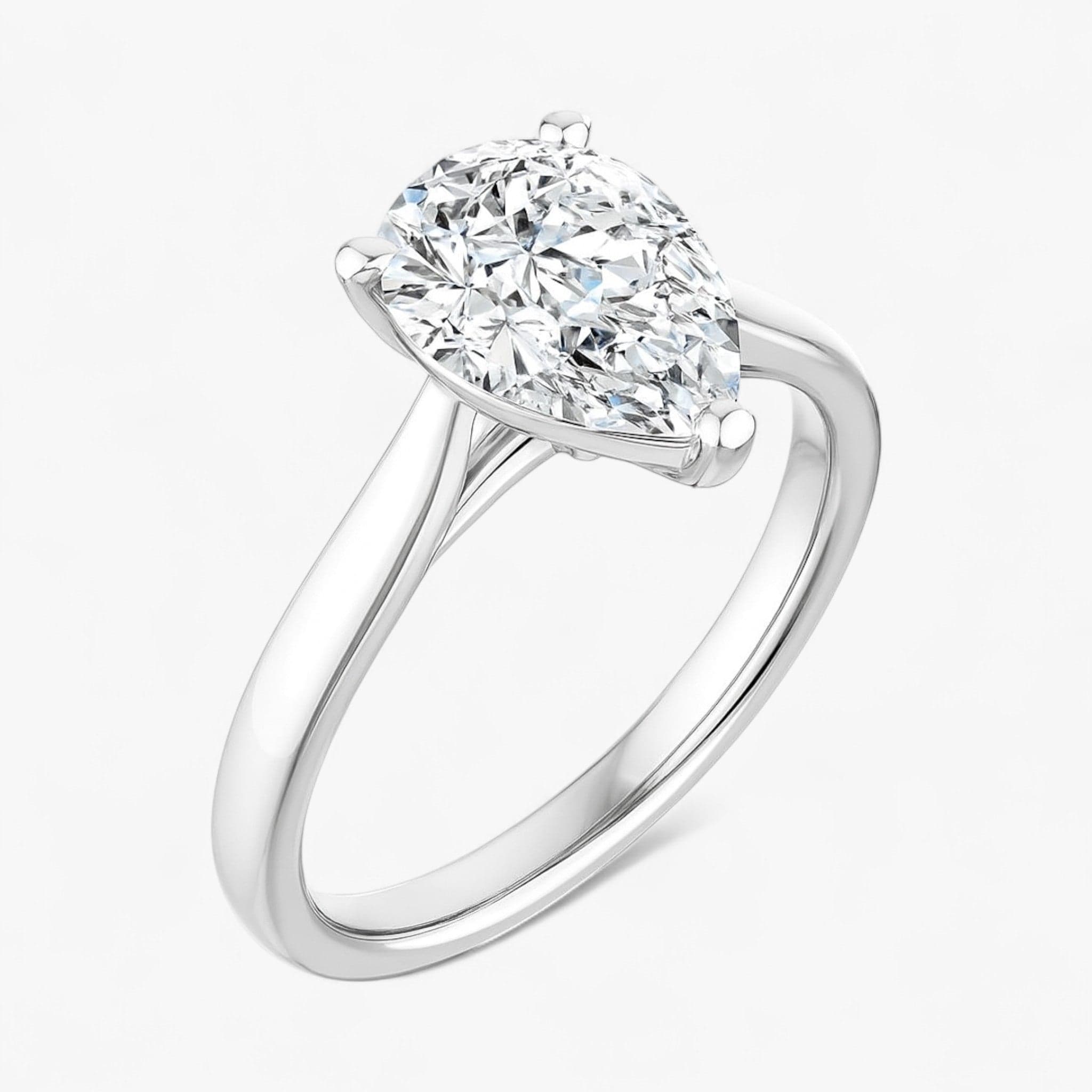 The Signature Cathedral Solitaire Engagement Ring | Pear