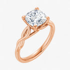 The Elegant Twisted Solitaire Engagement Ring | Cushion