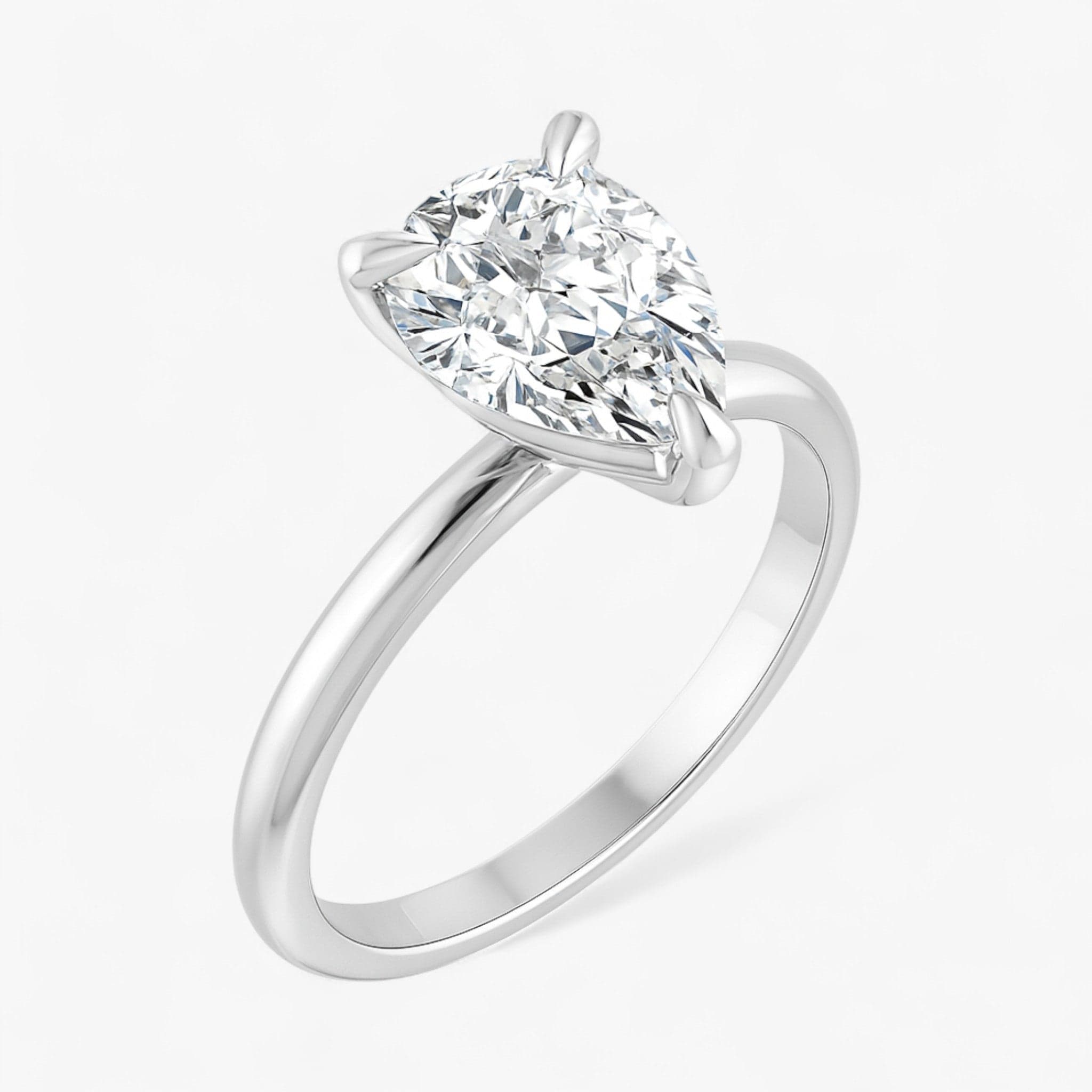 The Timeless Solitaire Engagement Ring | Pear