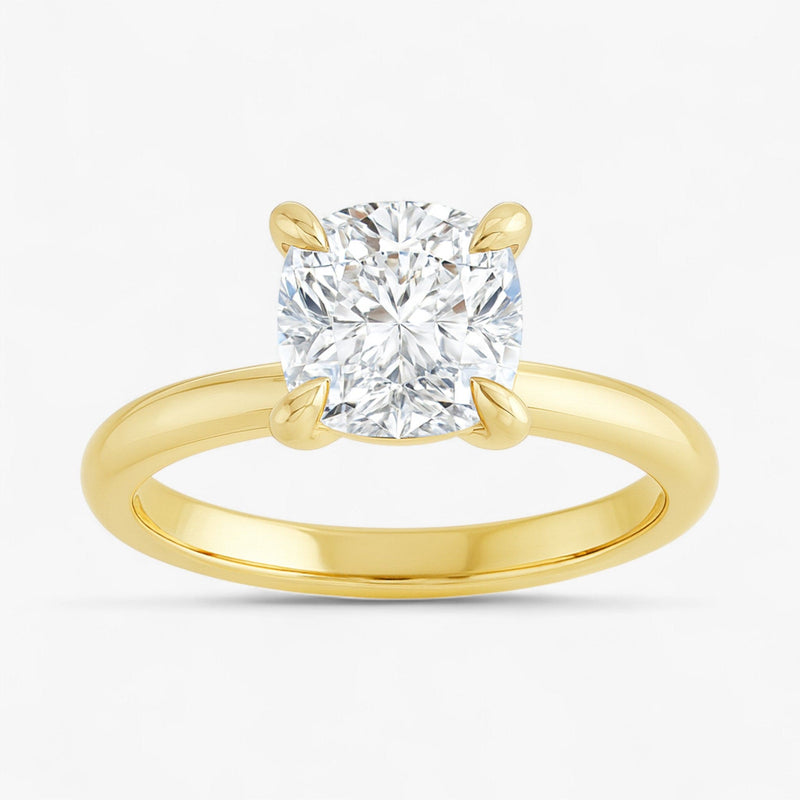 The Timeless Solitaire Engagement Ring | Cushion