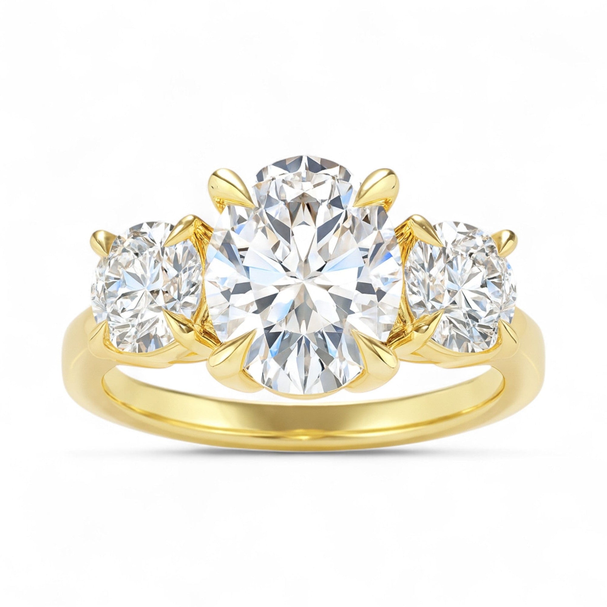The Signature 3-Stone Engagement Ring | Oval