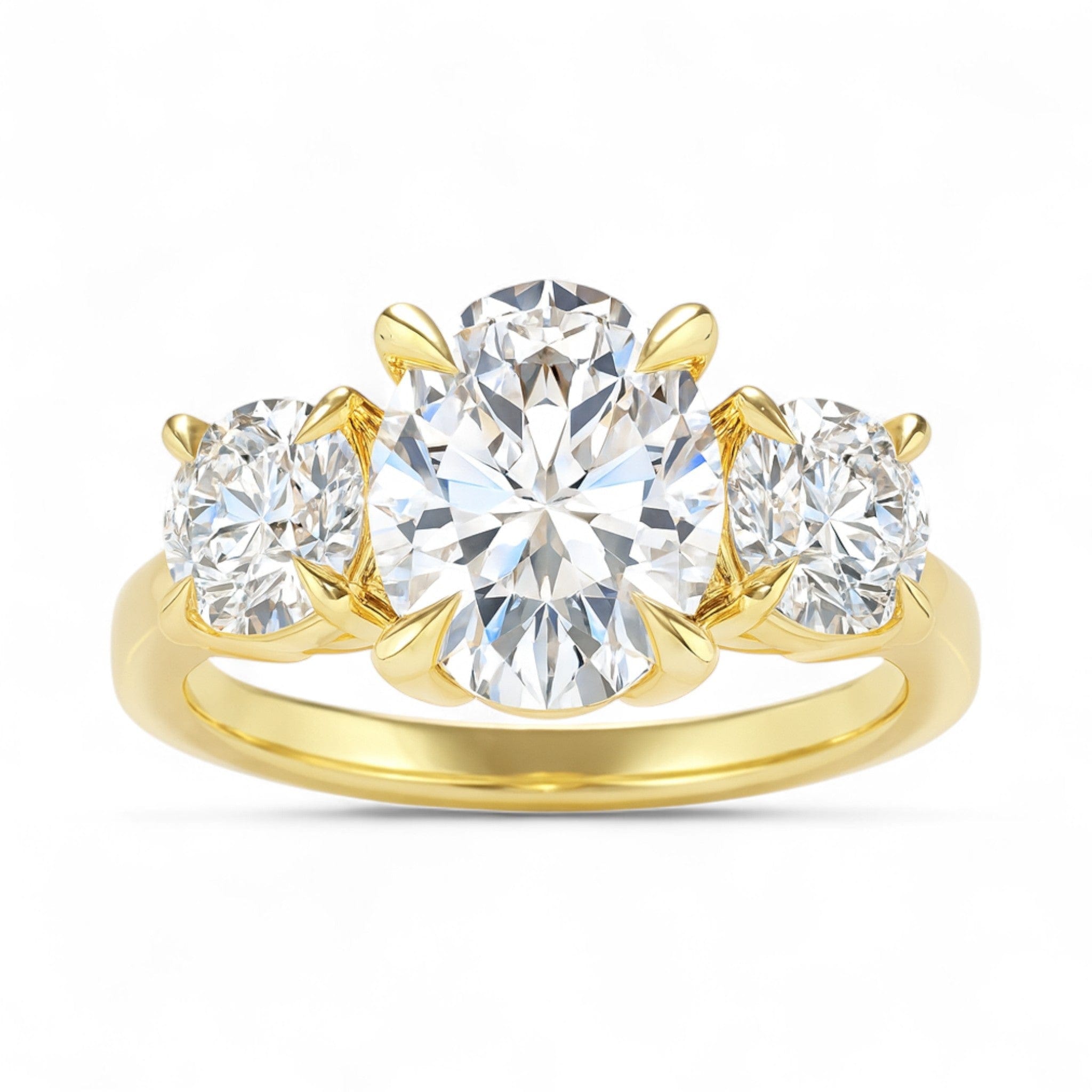 The Signature 3-Stone Engagement Ring | Oval