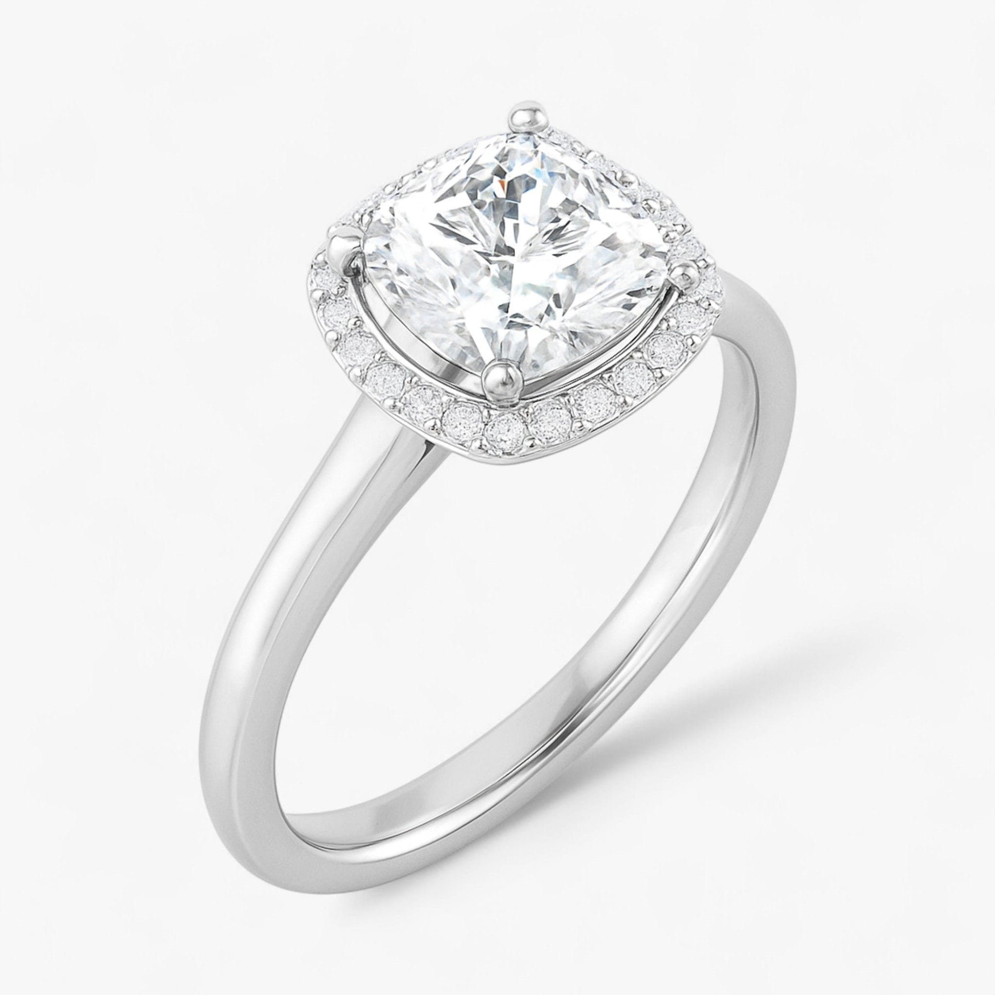 The Classic Halo Engagement Ring | Cushion