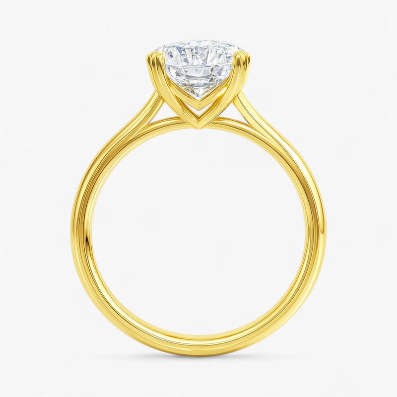 The Double Claw Solitaire Engagement Ring | Cushion
