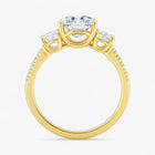 The Iconic 3-Stone Pavé Engagement Ring | Round