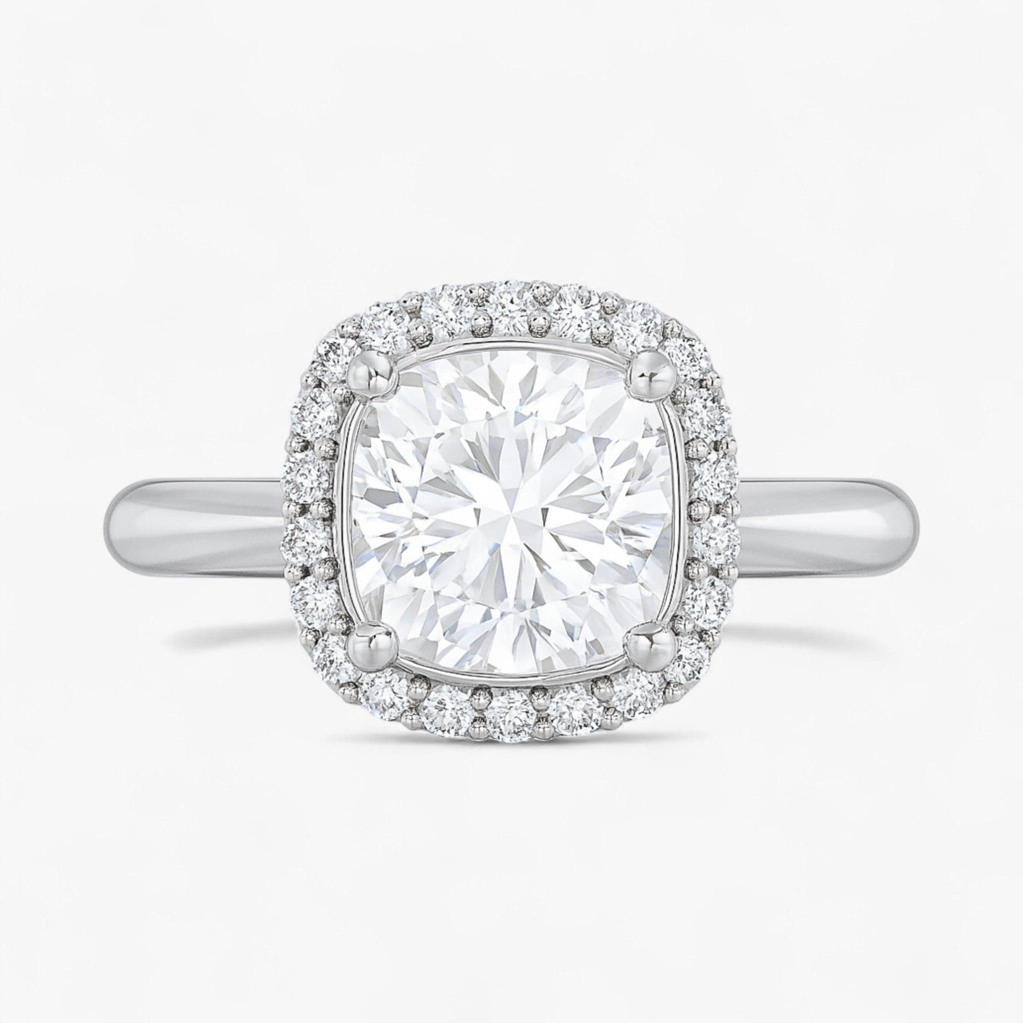 The Classic Halo Engagement Ring | Cushion