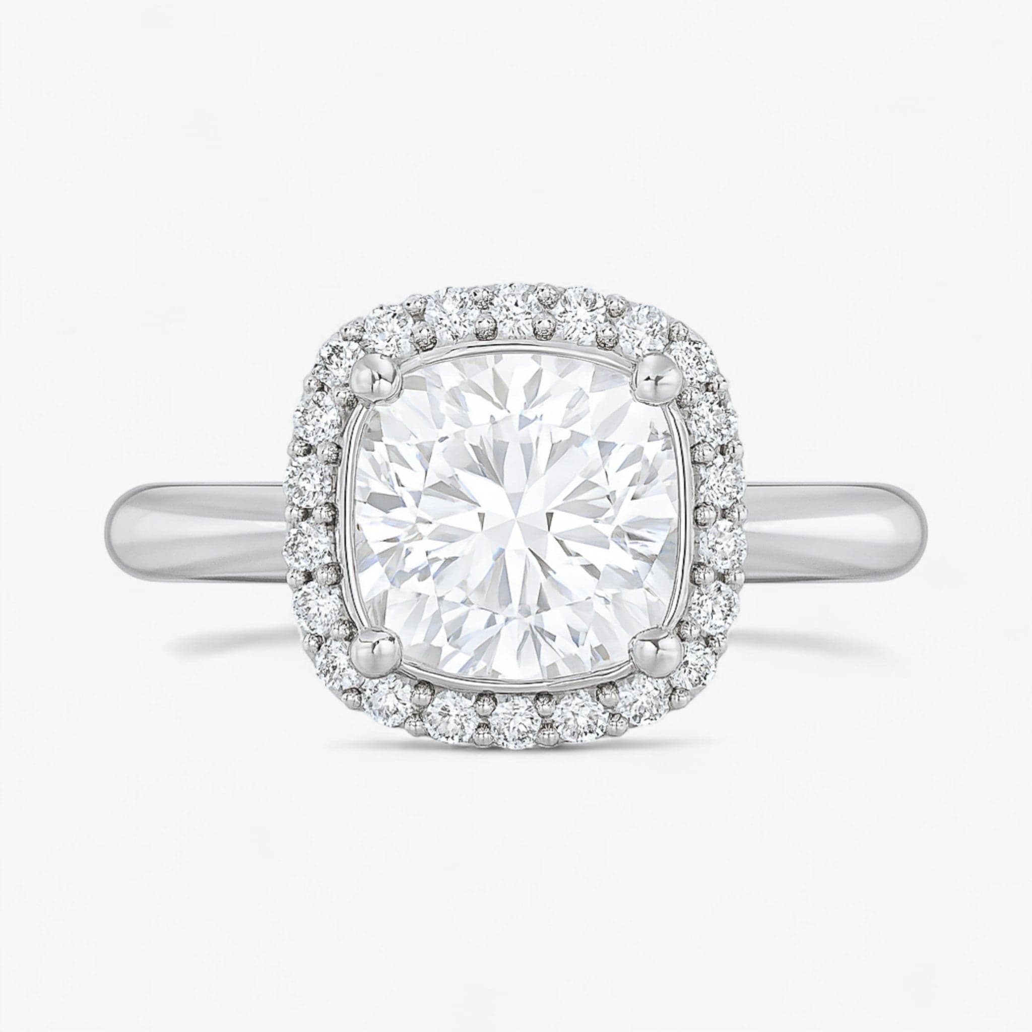 The Classic Halo Engagement Ring | Cushion