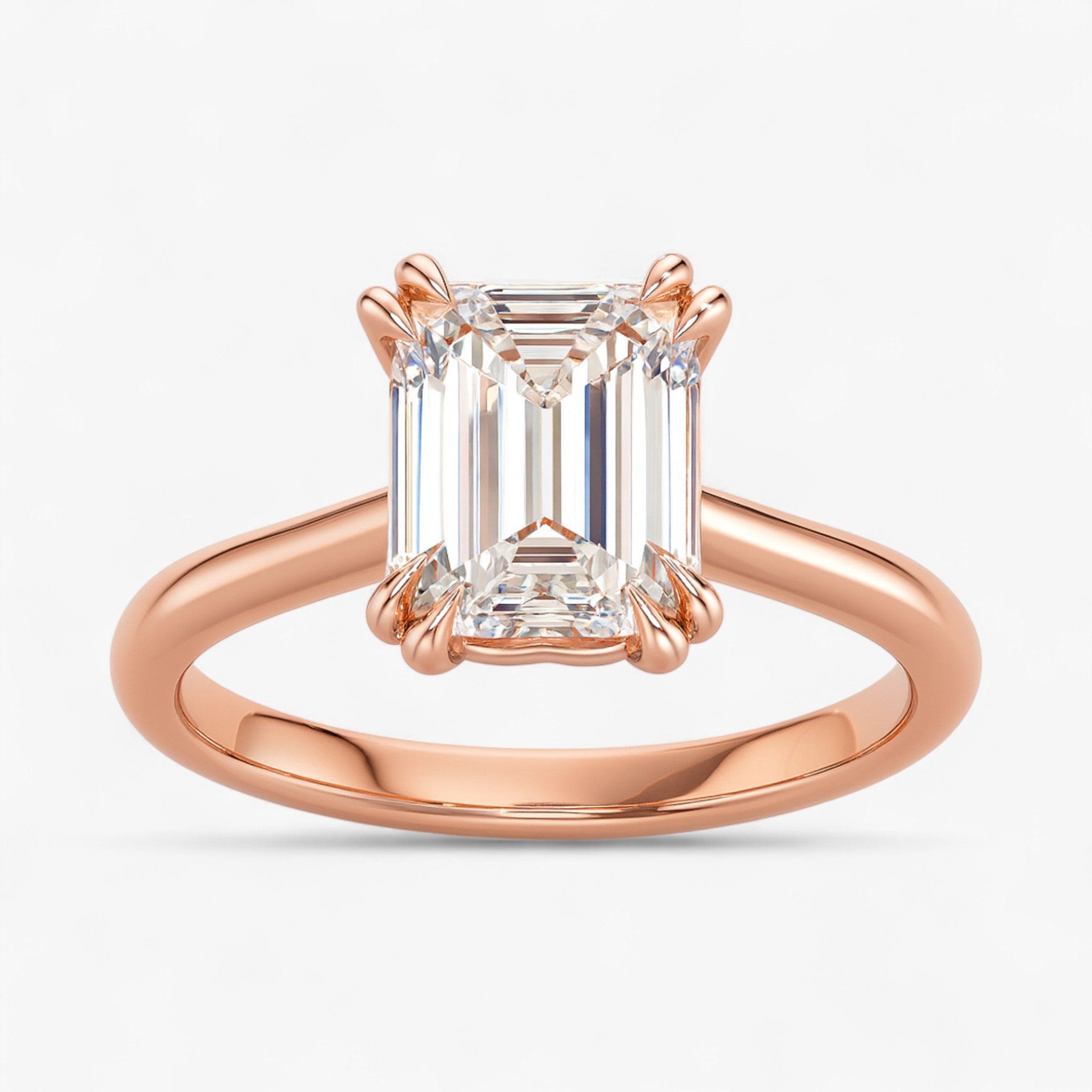 The Double Claw Solitaire Engagement Ring | Emerald