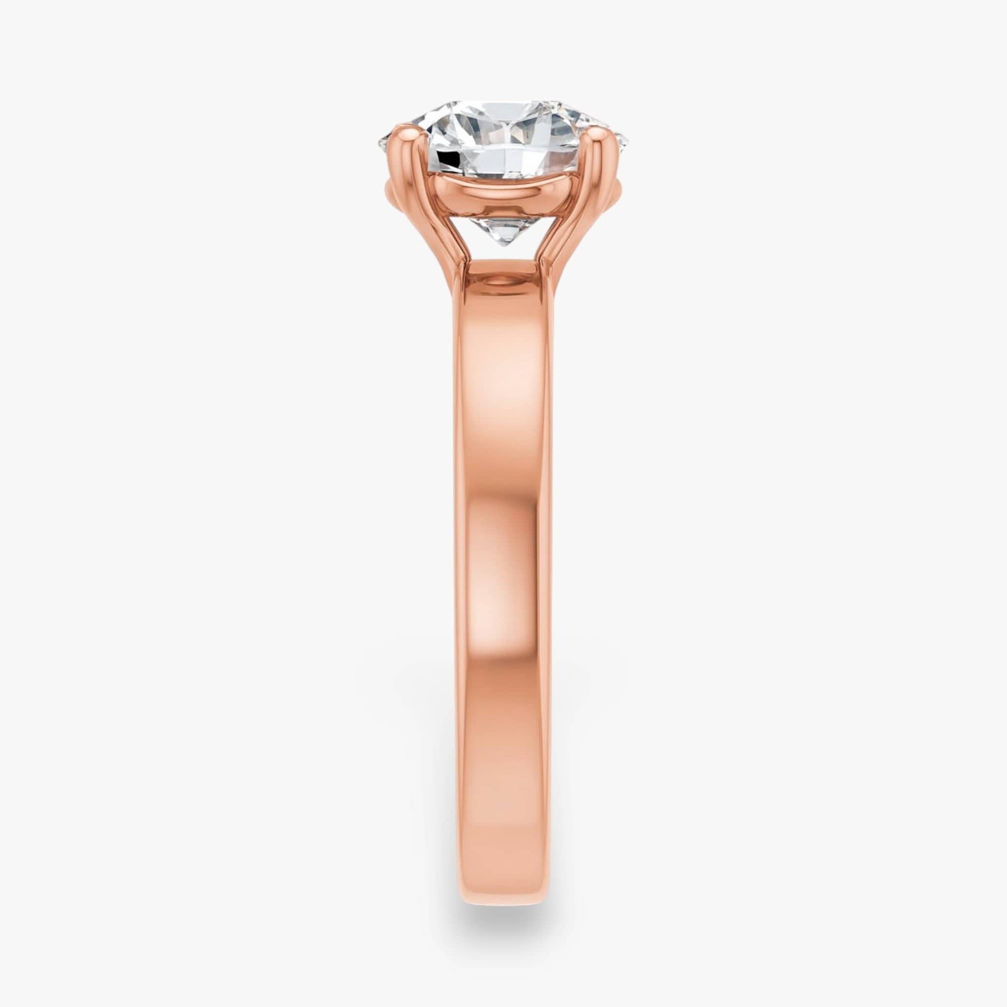 The Cigar Band Solitaire Engagement Ring | Round