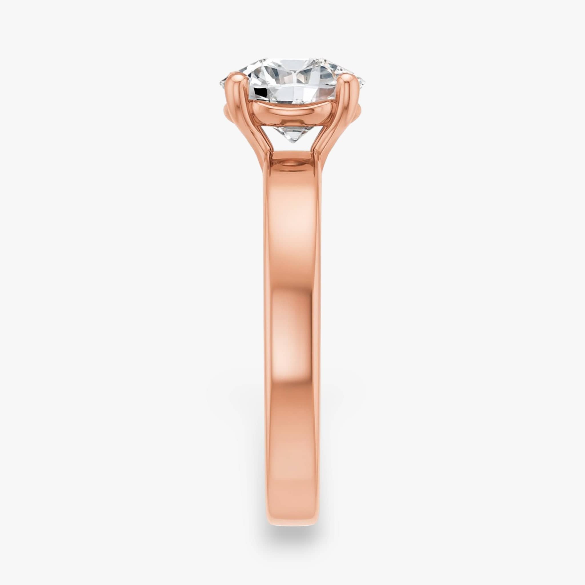 The Cigar Band Solitaire Engagement Ring | Round