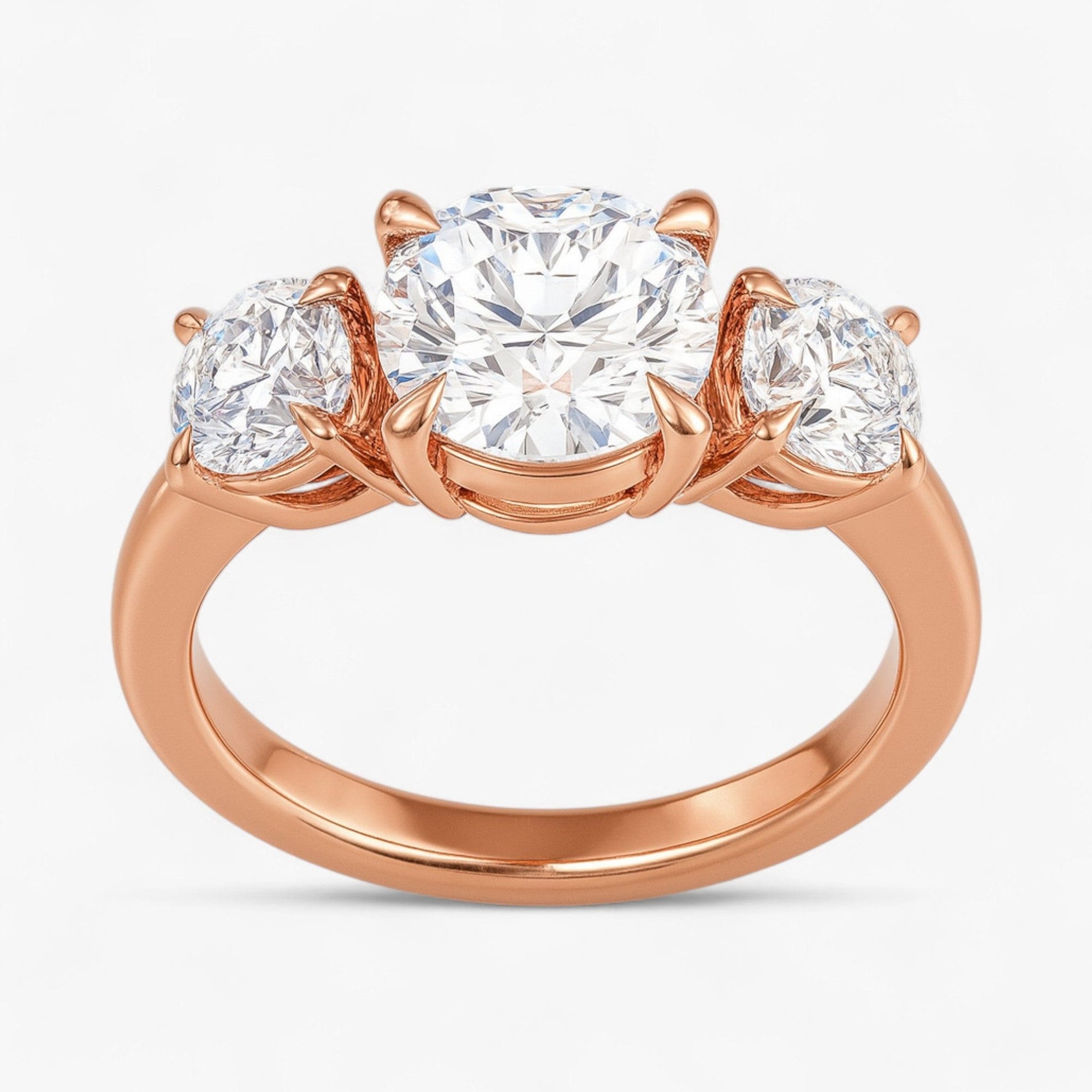 The Signature 3-Stone Engagement Ring | Round