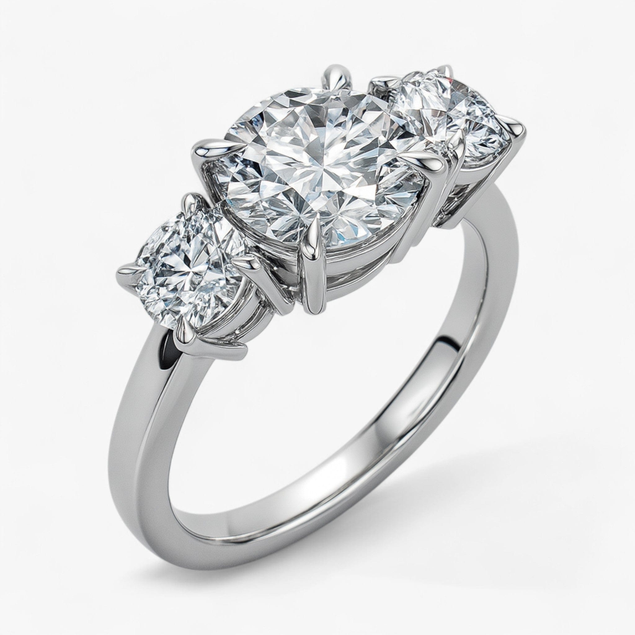 The Signature 3-Stone Engagement Ring | Round