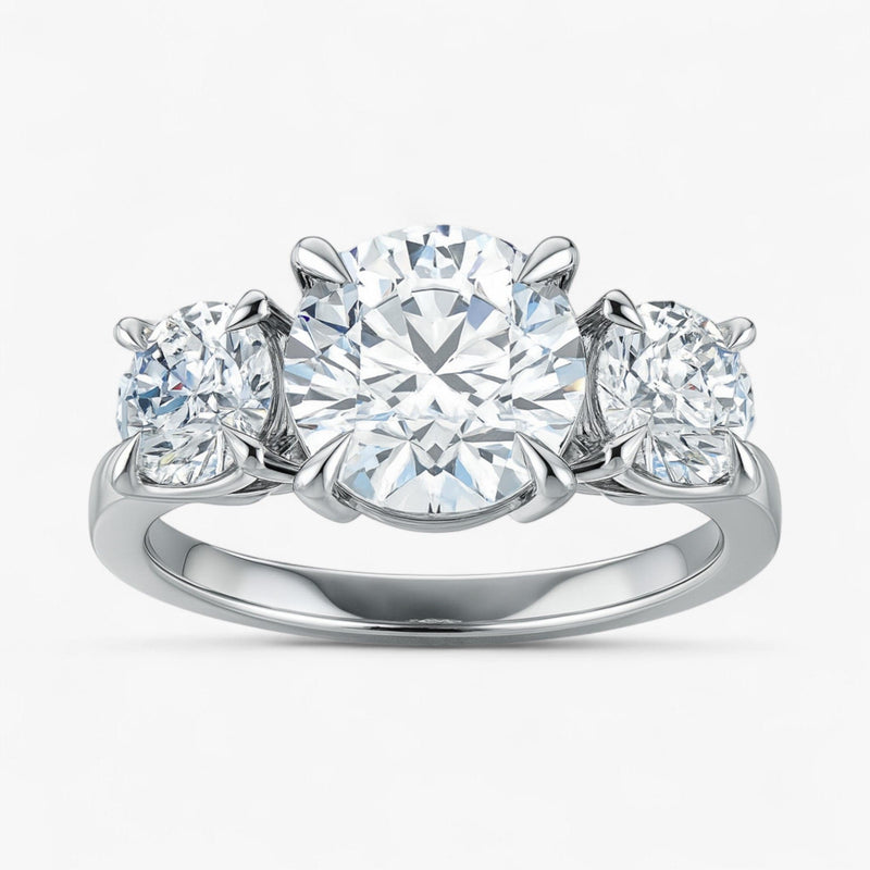 The Signature 3-Stone Engagement Ring | Round