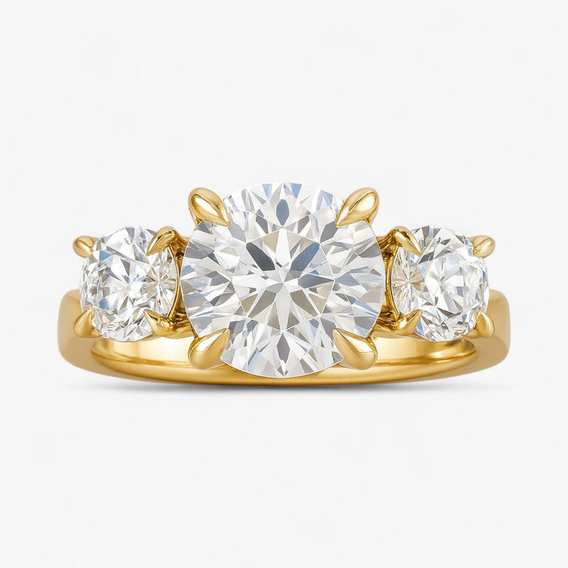 The Signature 3-Stone Engagement Ring | Round