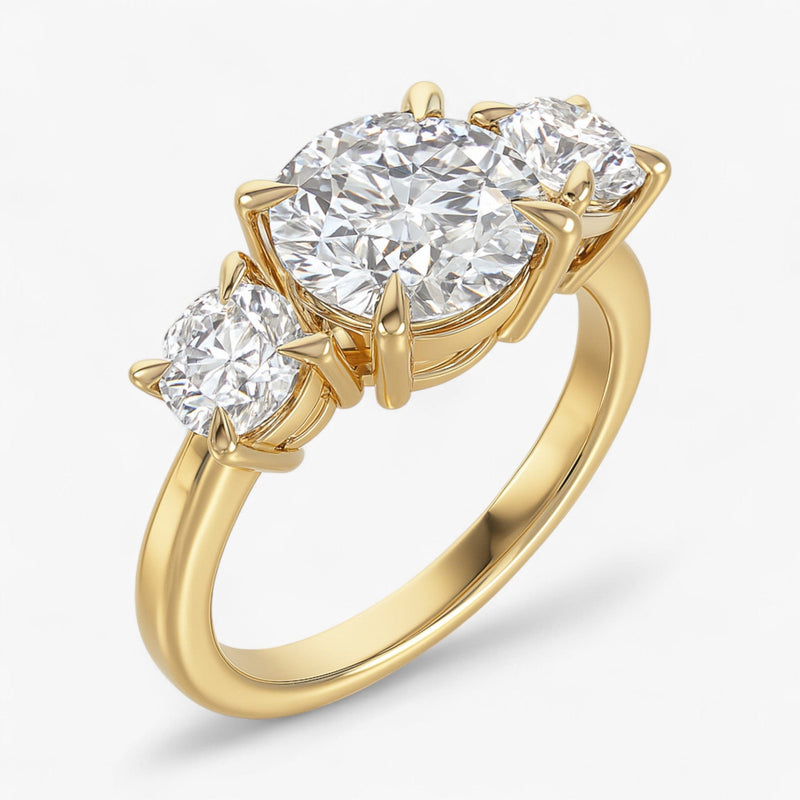 The Signature 3-Stone Engagement Ring | Round